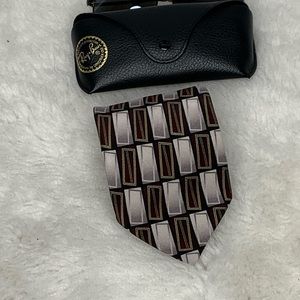 GIORGIO BRUTINI Collection Zone Mosaic Silk Burgundy, gold and Silver Mens Silk